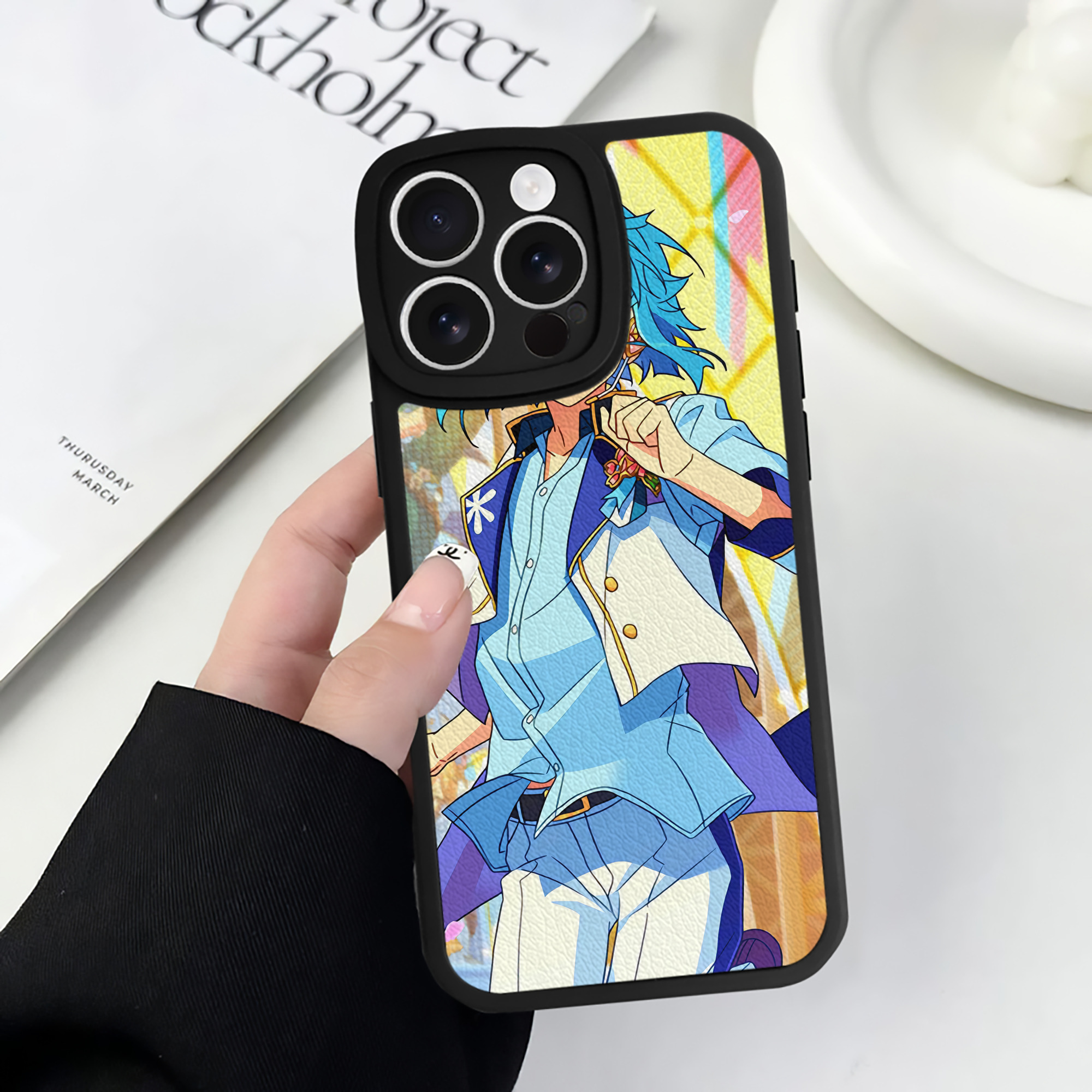 （画像用） あんさんぶるスターズ! Ensemble Stars 【iPhone 16シリーズ対応】シリコンスマホケース（レザー調） 材質：シリコン